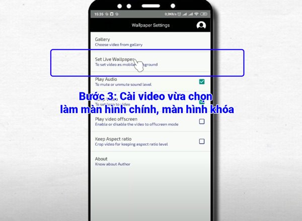 Cài màn hình nền video cho Android (1) Cài màn hình nền video cho Android (1)