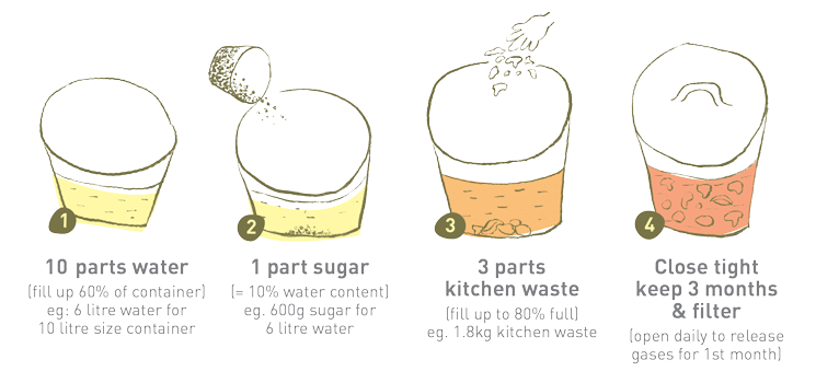 Cách làm chế phẩm enzyme