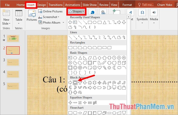 Chèn thêm 1 biểu tượng quay về Chèn thêm 1 biểu tượng quay về
