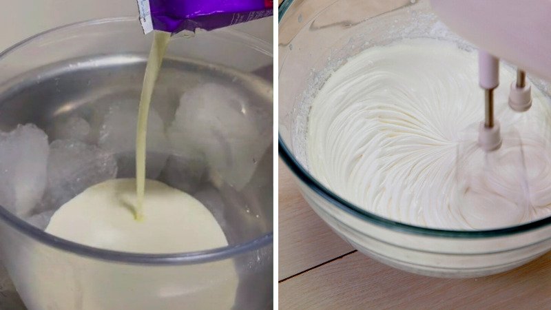 Đánh bông nhẹ phần kem