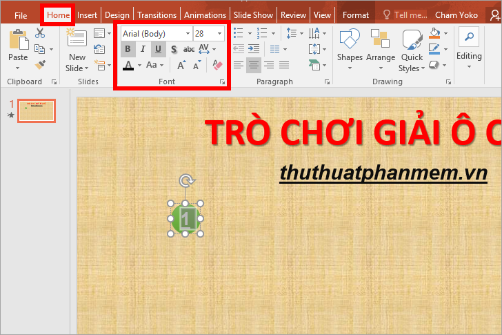 Chỉnh sửa font chữ, kiểu chữ, cỡ chữ trong phần Font Chỉnh sửa font chữ, kiểu chữ, cỡ chữ trong phần Font