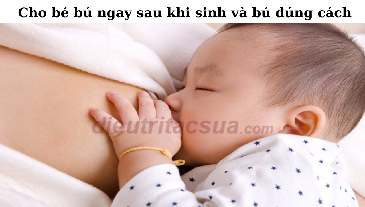 Cho bé bú ngay sau khi sinh và bú đúng cách 