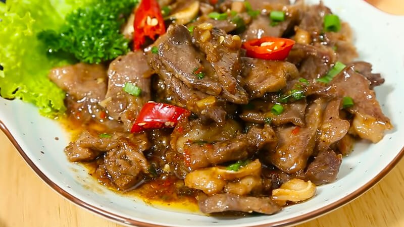Món lưỡi heo xào chua ngọt thơm ngon ngất ngây