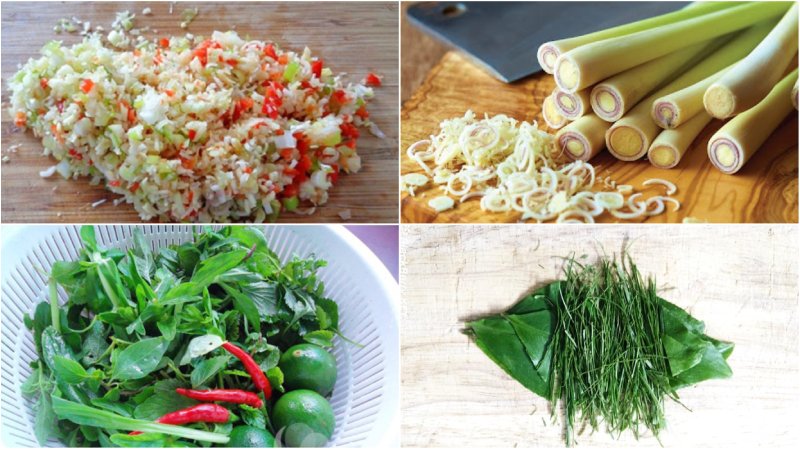 Sơ chế các nguyên liệu chuẩn bị cho món dê tái chanh Sơ chế các nguyên liệu chuẩn bị cho món dê tái chanh