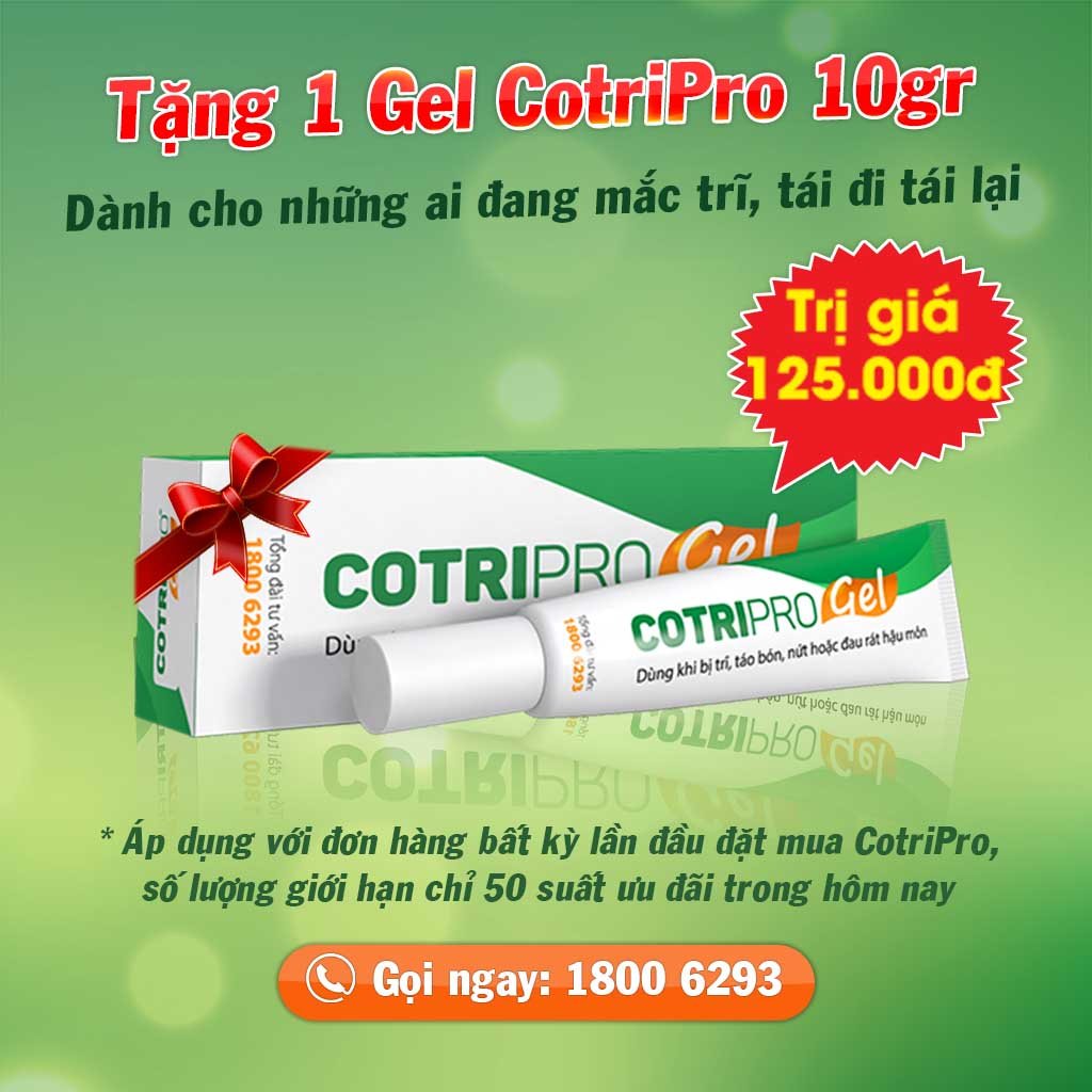 Cotripro Gel - Gel bôi co nhỏ búi trĩ, giảm đau rát, khó chịu do trĩ gây ra 3