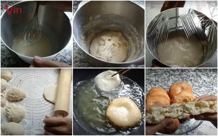 Các bước làm bánh tiêu đặc ruột