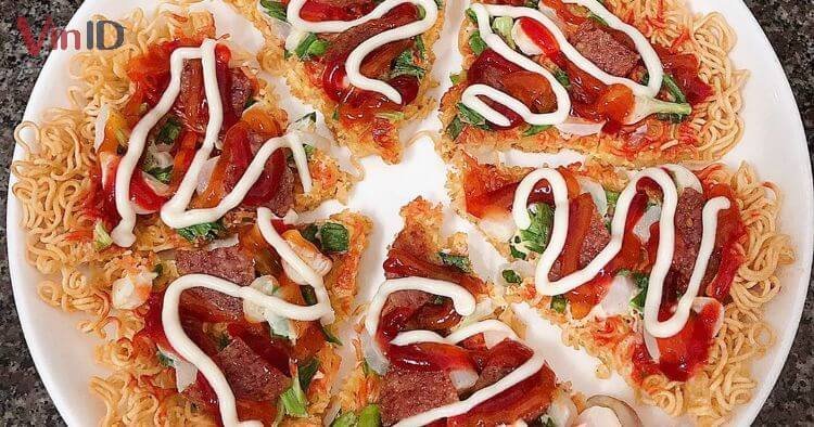 Pizza mì tôm hải sản