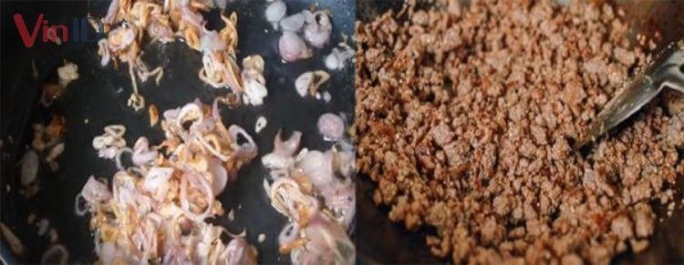 Xào tôm thịt cho ngấm gia vị Xào tôm thịt cho ngấm gia vị