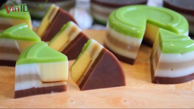 Rau câu bánh flan nhiều lớp Rau câu bánh flan nhiều lớp
