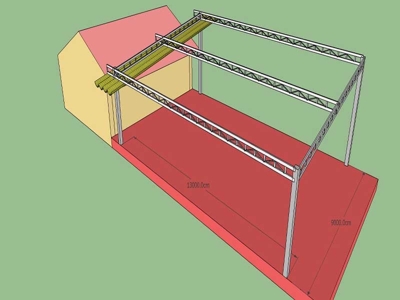 Thiết kế mái xếp-Bản vẽ cad mái xếp mẫu 2