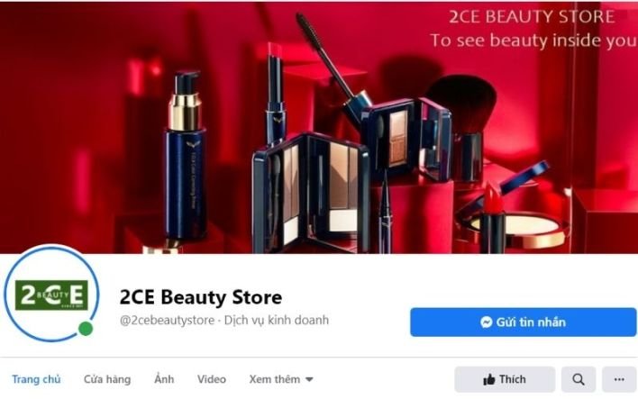 2CE Beauty store cung cấp các loại mỹ phẩm với giá cả rất phải chăng