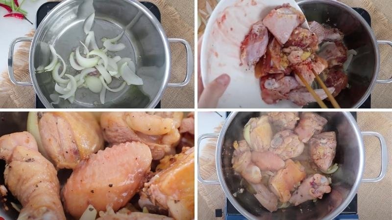 Xào thịt gà Xào thịt gà