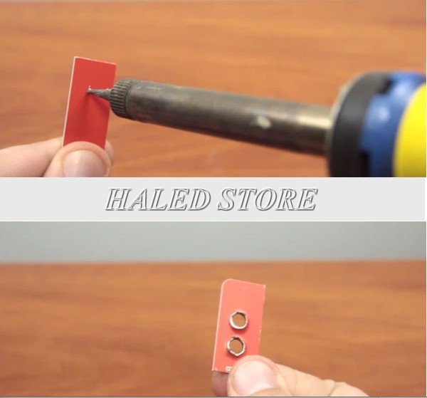 Đục lỗ cho miếng nhựa