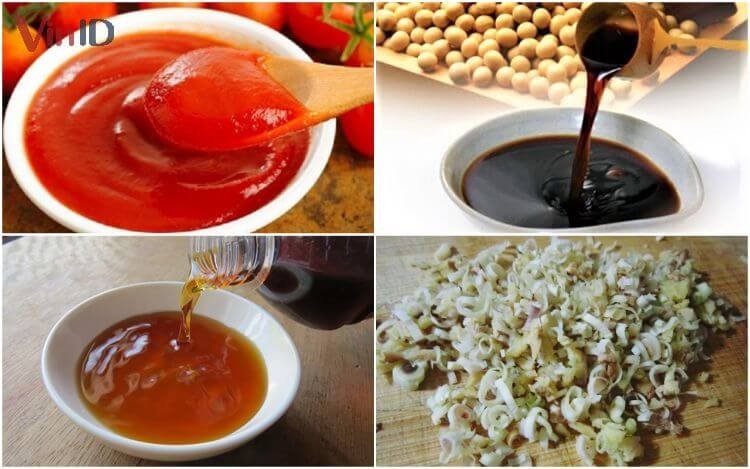 Các nguyên liệu chính làm nước sốt bánh mì heo quay Các nguyên liệu chính làm nước sốt bánh mì heo quay