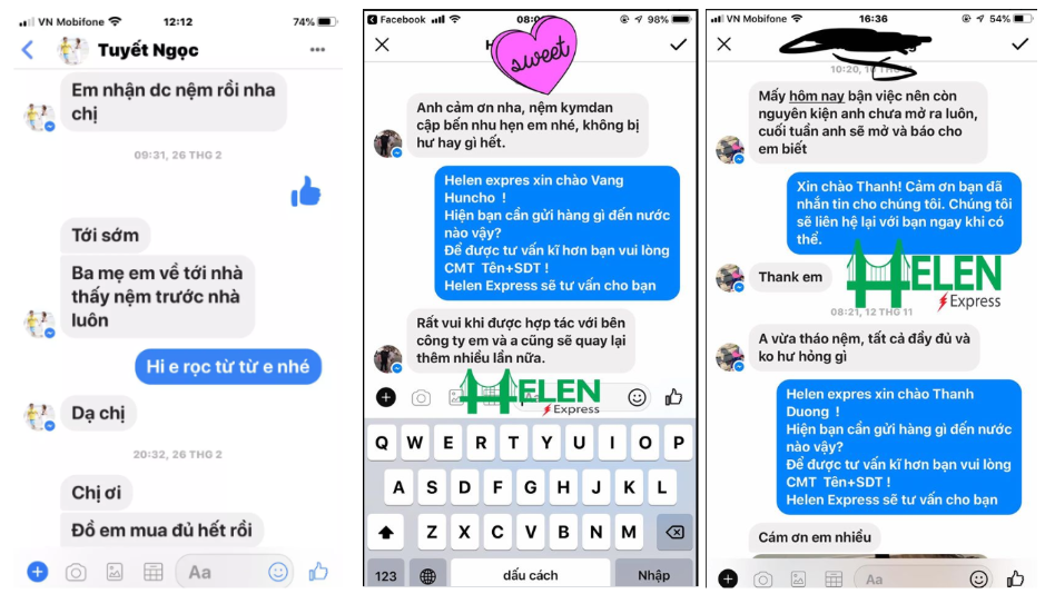 danh gia cua khach hang ve helen express