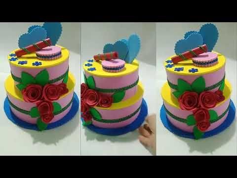 Cách Làm Bánh Sinh Nhật Hai Tầng Bằng Mút Xốp ... - Pinterest