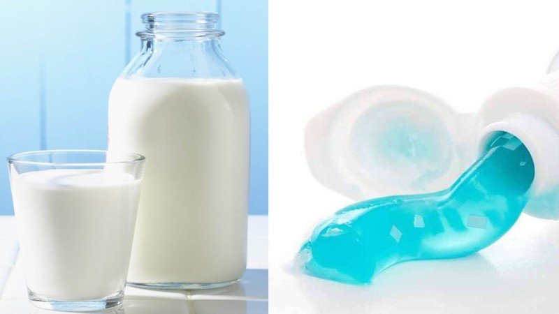 Mẹo làm trắng da bằng kem đánh răng và sữa tươi