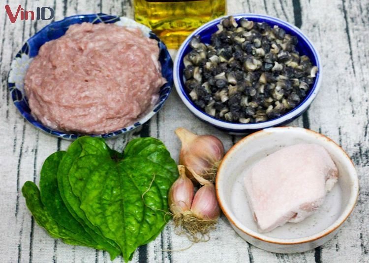 Nguyên liệu chính chế biến chả ốc lá lốt