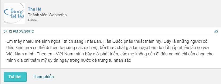 giá phẫu thuật thẩm mỹ ở thái lan