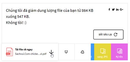 chọn để tải xuống file