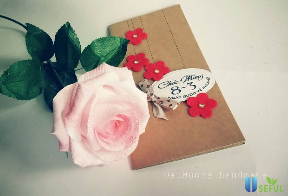 Làm hoa hồng bằng giấy nhún CÔNG TY CỔ PHẦN THIỆP NỔI VÀ THỦ CÔNG ...