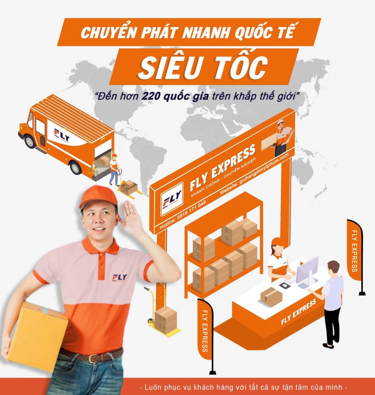 Dịch vụ gửi hàng đi Mỹ tại Quận 2- Fly Express
