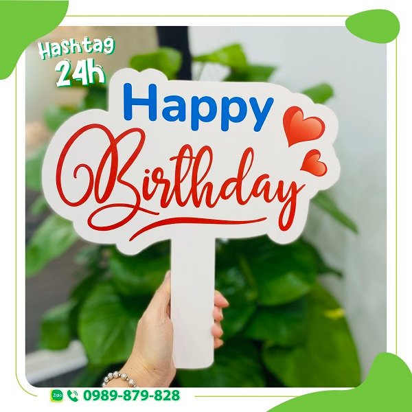 CÁCH LÀM HASHTAG CẦM TAY CỦA RIÊNG BẠN TRONG DỊP SINH NHẬT 4 Hashtag sinh nhật công ty theo màu nhận diện thương hiệu