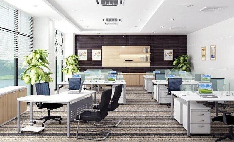 Hình minh họa bàn làm việc tạo thành đường thẳng trực tiếp với cửa ra vào hoa-giai-huong-ban-lam-viec-xau-6