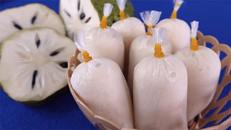 Kem túi mãng cầu cực thơm ngon Kem túi mãng cầu cực thơm ngon