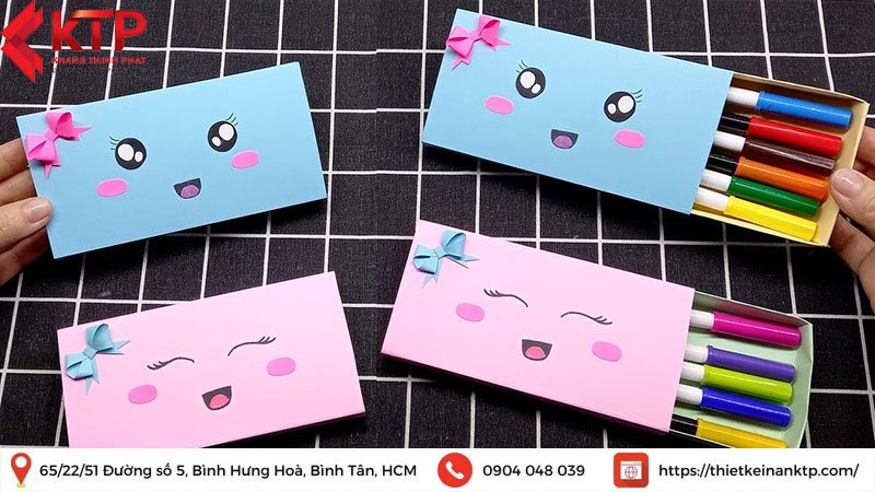 hộp bút giấy được tái chế