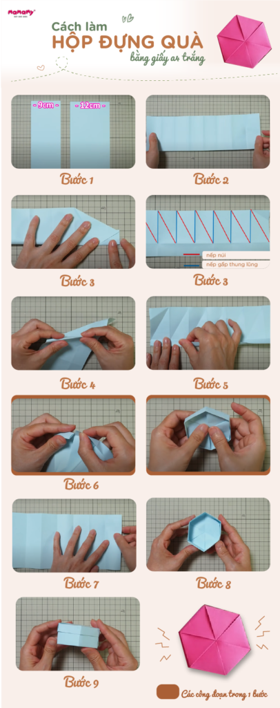 Các bước làm hộp đựng handmade dễ cho mẹ