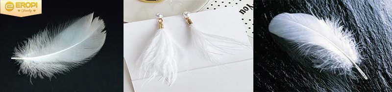 Bông tai lông vũ dài quyến rũ và lôi cuốn.