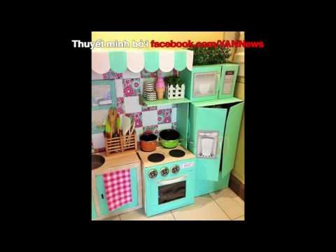 cách làm nhà bếp bằng bìa carton
