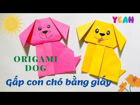 Gấp Con Chó Bằng Giấy Cực Dễ Thương l How To Make Paper Dog? l ORIGAMI DOG | Foci