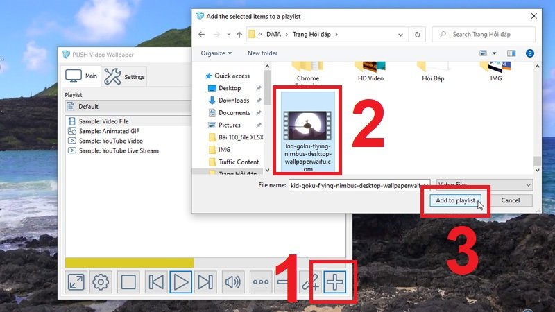 Thêm video của bạn vào Push Video Wallpaper
