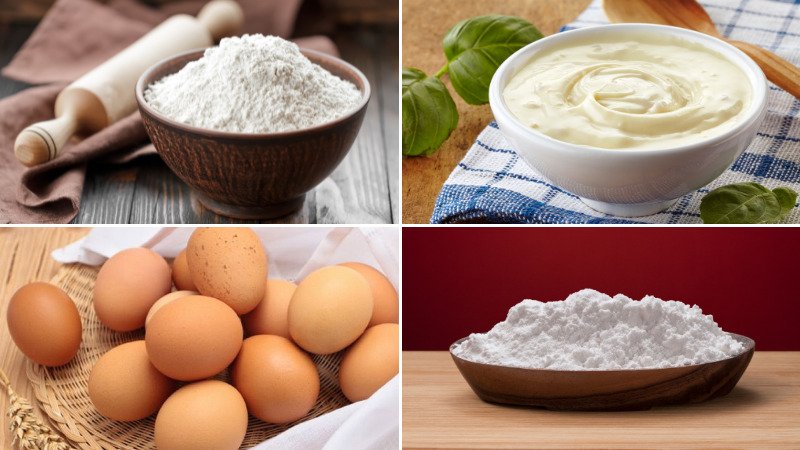 Nguyên liệu làm món bánh phô mai nướng