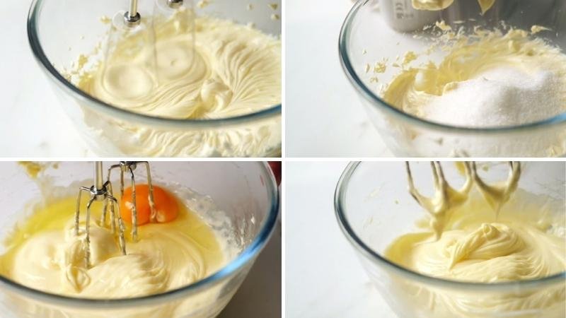 Trộn hỗn hợp kem phô mai