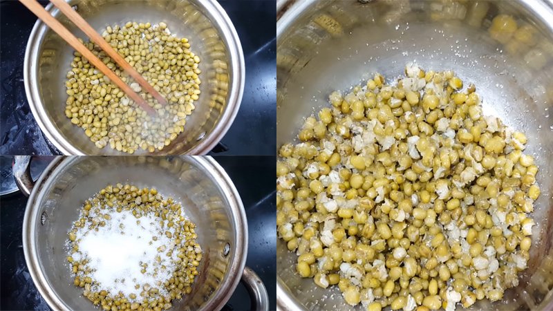 Ủ đậu xanh nguyên hạt với đường Ủ đậu xanh nguyên hạt với đường