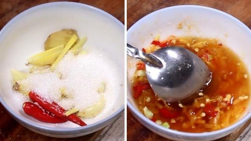 Làm nước mắm gừng ăn với ốc bươu xào sả ớt Làm nước mắm gừng ăn với ốc bươu xào sả ớt