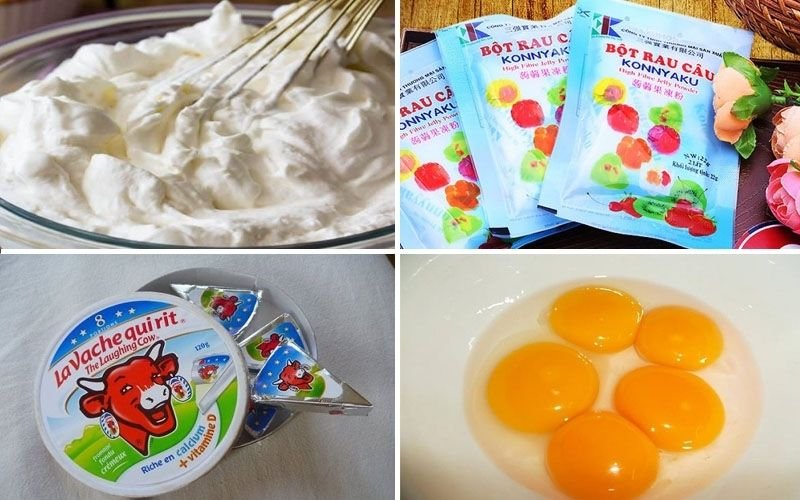 Nguyên liệu làm rau câu flan cheese
