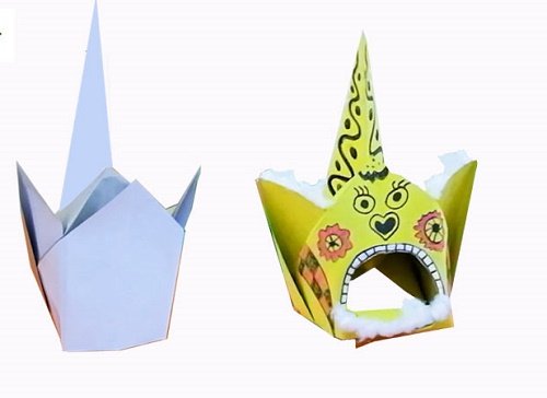 cách làm đầu lân bằng gấp giấy