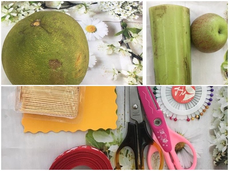 Nguyên liệu làm chó đốm bằng bưởi
