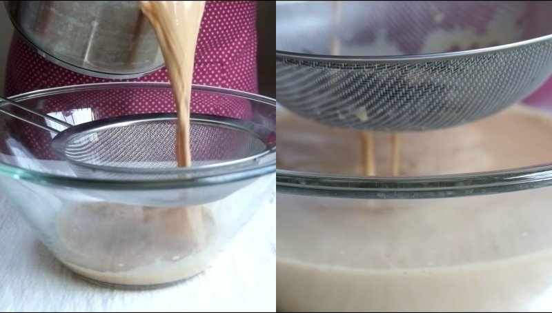 Lọc trà qua rây