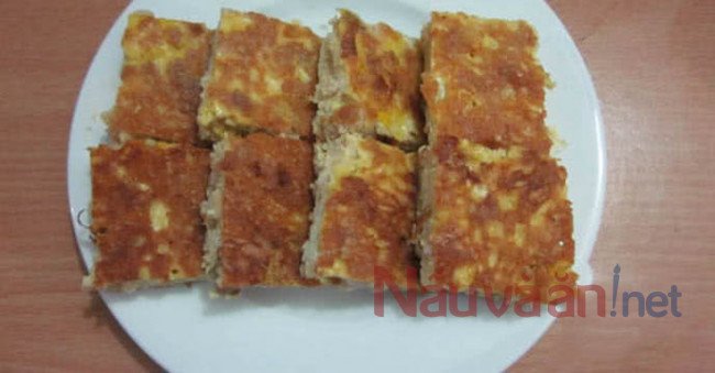 hoàn thành món trứng đúc thịt
