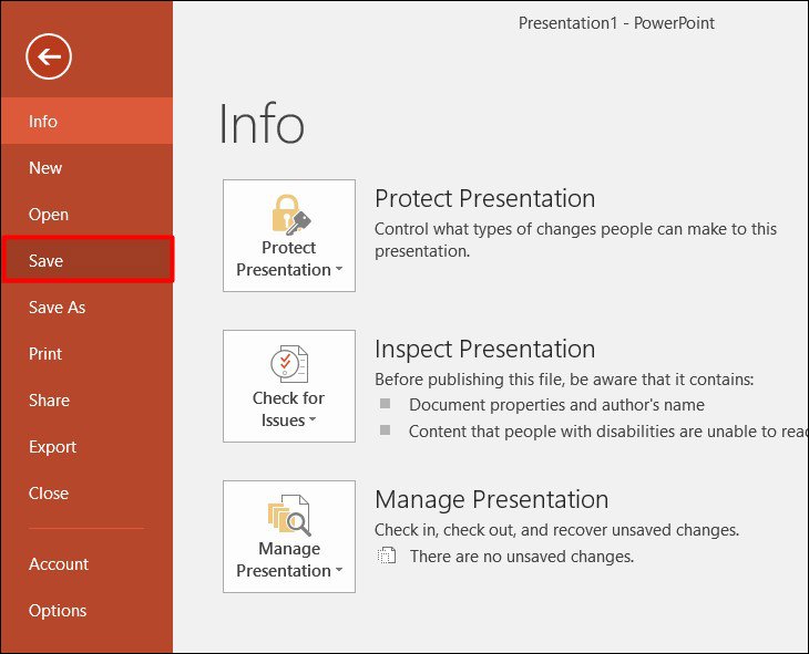 Cách lưu file PowerPoint