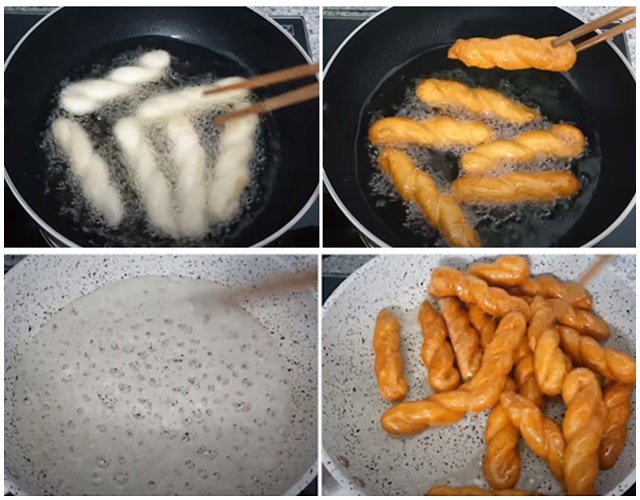 Cách làm bánh quẩy giòn xốp, thơm bùi ăn ngọt béo - 16