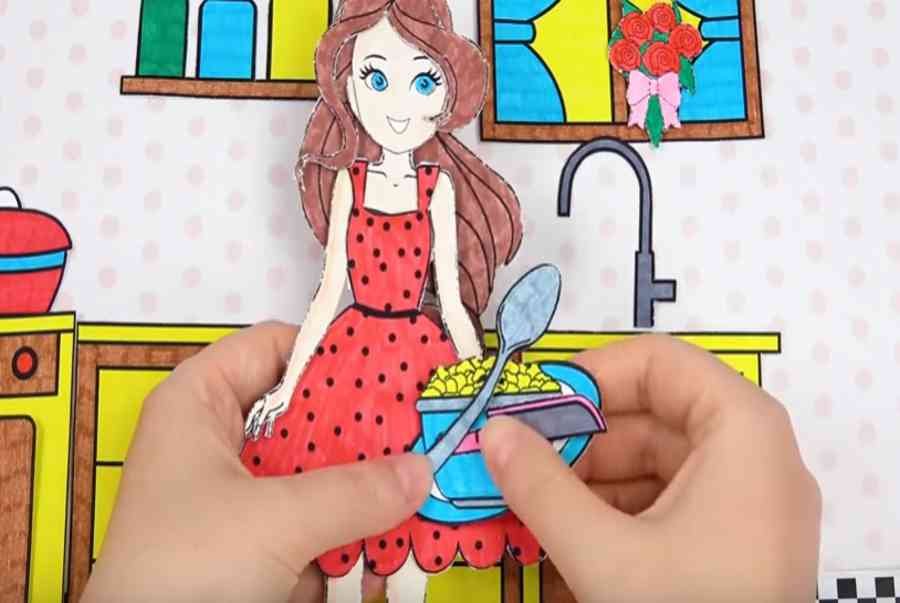 cách làm nhà bếp bằng bìa carton