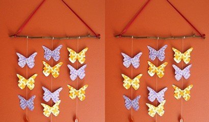 cách làm con bướm bằng vải voan