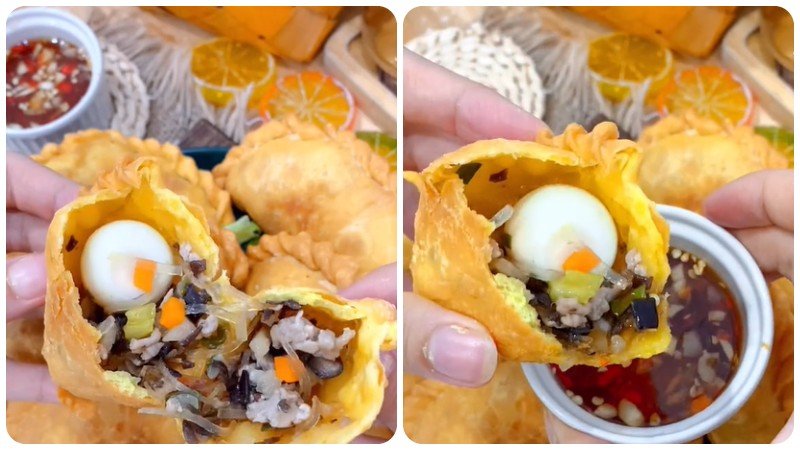Món bánh gối giòn thơm đậm vị