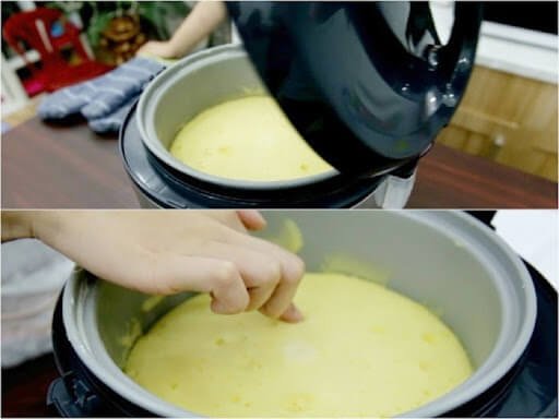 làm bánh kem bằng nồi cơm điện